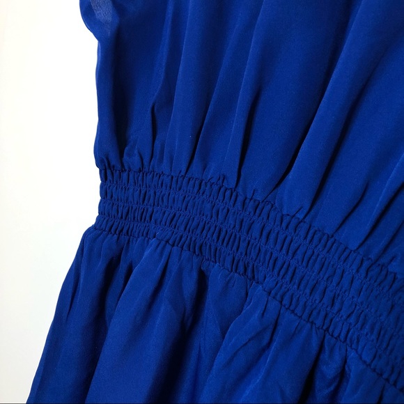 Blue ruched waistline dress | size S - Picture 5 of 8